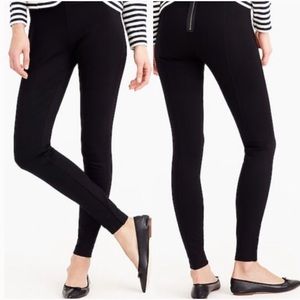 J. Crew Ponte Leggings Zip Back